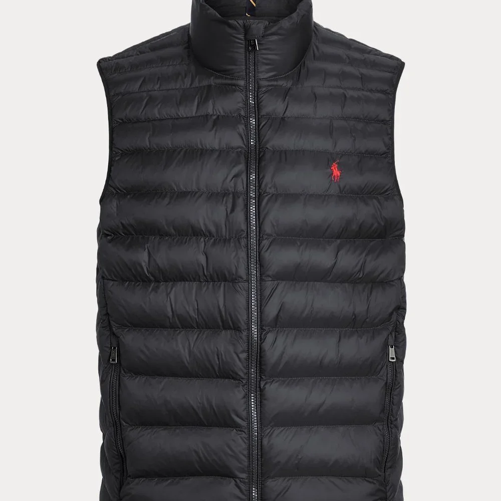 NWT POLO RALPH LAUREN MEN'S PACKABLE DOWN VEST BLACK